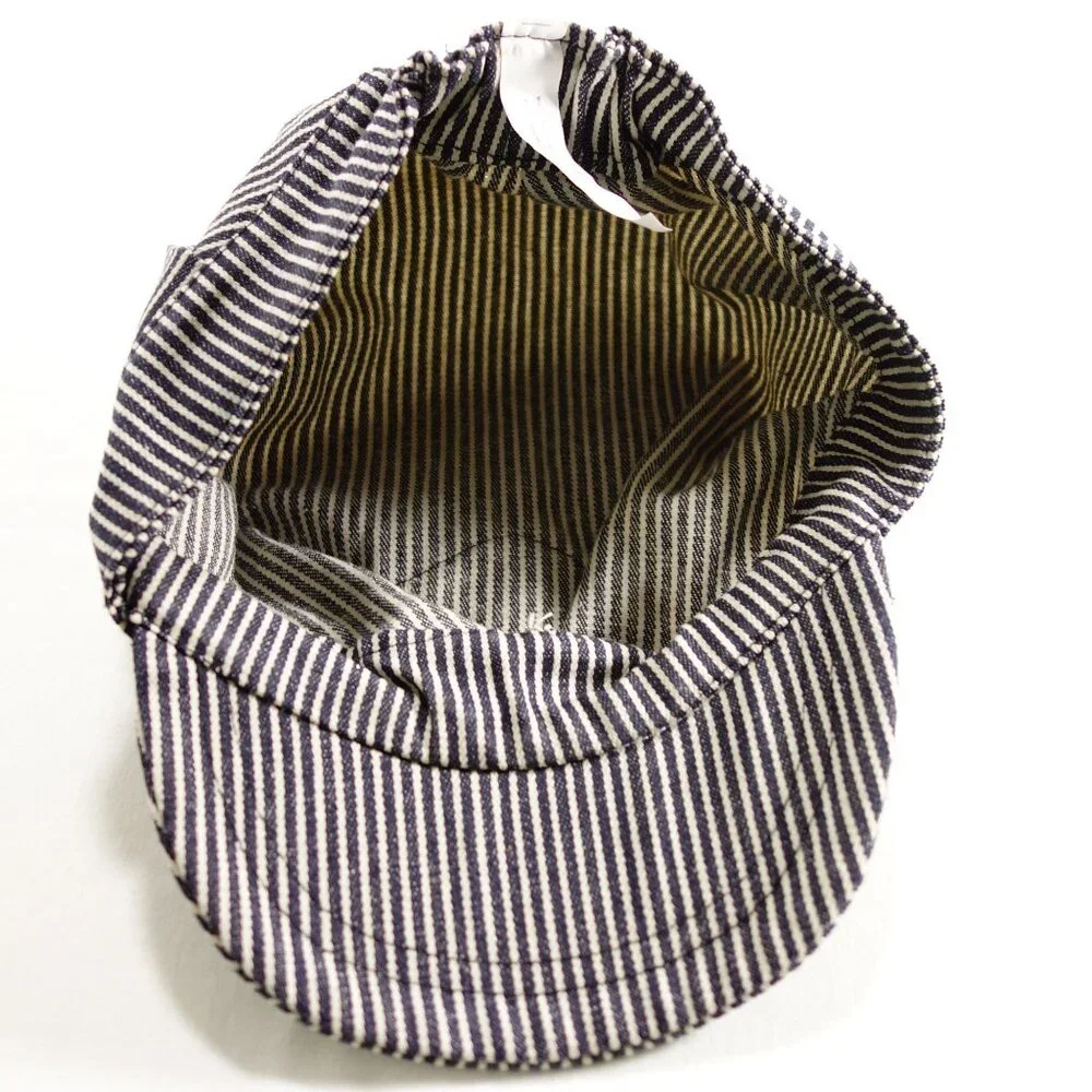Classic Railroad Engineer Patch Striped Conductors Youth Hat‎ Cap